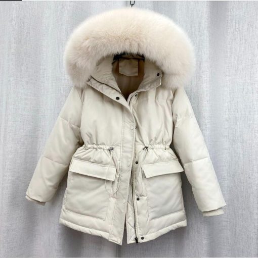 Cotton Padded Fur Parka CoatTopsmainimage22021-Cotton-Padded-Fur-Parka-New-Big-Fur-Collar-Down-Winter-Jacket-Women-Thick-Warm-Parkas