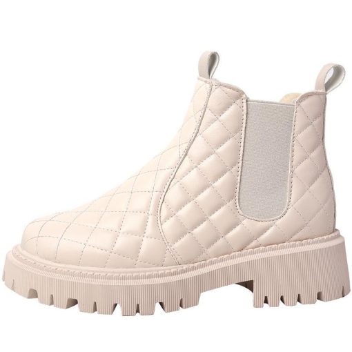 Women’s Lattice Martin BootsBootsmainimage2Black-Beige-Women-s-Boots-Non-Slip-Snow-Boots-Women-Raise-The-Bottom-Warm-With-Velvet