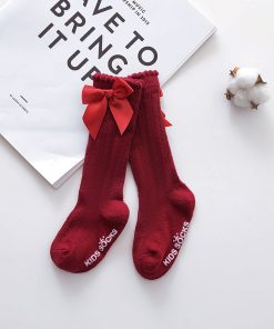 New Long Soft Baby Socks – Blackmainimage2Girls-Big-Bow-Knee-High-Long-Soft-New-Kids-Socks-Toddlers-Cotton-Lace-baby-Socks-Kids