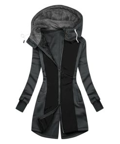 New Style Zipper Hooded Sweatshirt JacketTopsmainimage2Spring-Women-Jacket-2021-Fashion-Autumn-Winter-Hooded-Parkas-Sweatshirt-Zipper-Hoodies-Coat-Female-Sweat-manteau