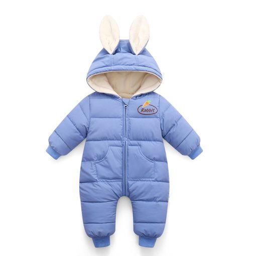 Autumn Winter RomperKidsmainimage32021-Autumn-Winter-Overall-For-Children-Infant-Down-Cotton-Thickened-Clothes-Hooded-Cartoon-Baby-Boys-Girls