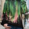 Women’s Forest Print Warm SweatshirtTopsmainimage3Autumn-and-Winter-New-Women-s-Tops-T-Shirts-Printed-Sweatshirt-Hoodie-Mountain-Forest-Print-Long