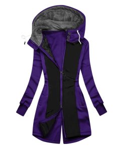 New Style Zipper Hooded Sweatshirt JacketTopsmainimage3Spring-Women-Jacket-2021-Fashion-Autumn-Winter-Hooded-Parkas-Sweatshirt-Zipper-Hoodies-Coat-Female-Sweat-manteau