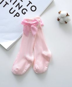 New Long Soft Baby Socks – Blackmainimage4Girls-Big-Bow-Knee-High-Long-Soft-New-Kids-Socks-Toddlers-Cotton-Lace-baby-Socks-Kids