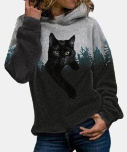 Cat Print Warm Hoodie-SweatshirtTopsvariantimage02021-New-Kawaii-Cat-Animal-Print-Casual-Women-Hooded-Sweatshirts-Long-Sleeve-Winter-Harajuku-Women-s