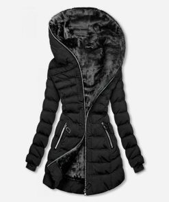 Women’s Warm Hooded JacketTopsvariantimage0Fashion-Women-Hooded-jacket-Outwear-Ladies-Warm-Coat-Long-cotton-Padded-Slim-Winter-Casual-Parkas-Jacket