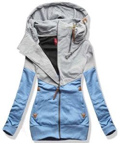 Women’s Zipper Hooded Sweatshirt – Bluevariantimage0SURMIITRO-Spring-Women-Jacket-2021-Fashion-Autumn-Winter-Pink-Blue-Hooded-Sweatshirt-Zipper-Hoodies-Coat-Female