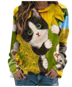 Cat Print Full Sleeve Winter Warm TopsTopsvariantimage0Winter-Cats-Spring-Autumn-Women-Plus-Sizes-Large-Big-Loose-Sexy-Printed-Vintage-T-Shirts-Tops