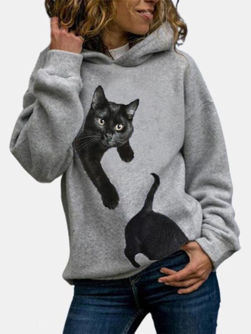 Cat Print Warm Hoodie-SweatshirtTopsvariantimage22021-New-Kawaii-Cat-Animal-Print-Casual-Women-Hooded-Sweatshirts-Long-Sleeve-Winter-Harajuku-Women-s