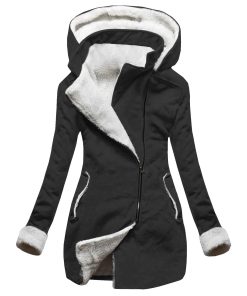 Cotton-Padded Plush Warm JacketTopsvariantimage2Fashion-Velvet-Women-Cotton-padded-Jacket-Plush-Hooded-Fur-Collar-Winter-Coat-Warm-Parka-Oversized-Manteau-1
