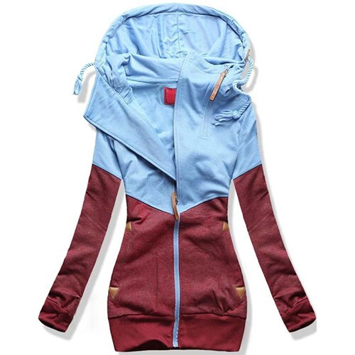 Women’s Zipper Hooded Sweatshirt – Bluevariantimage2SURMIITRO-Spring-Women-Jacket-2021-Fashion-Autumn-Winter-Pink-Blue-Hooded-Sweatshirt-Zipper-Hoodies-Coat-Female