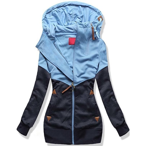 Women’s Zipper Hooded Sweatshirt – Bluevariantimage3SURMIITRO-Spring-Women-Jacket-2021-Fashion-Autumn-Winter-Pink-Blue-Hooded-Sweatshirt-Zipper-Hoodies-Coat-Female