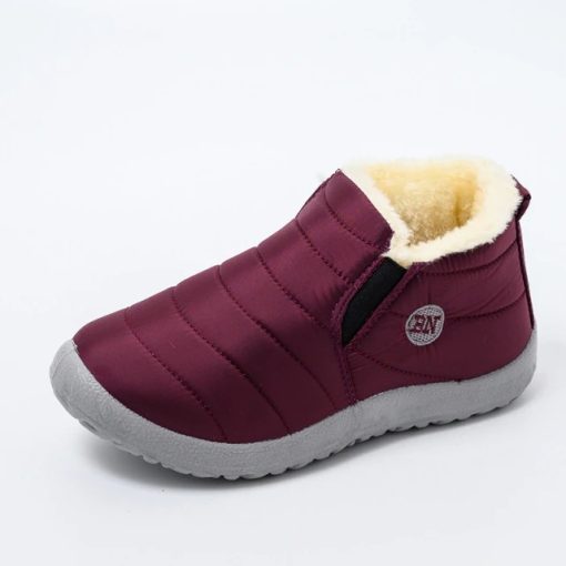 Waterproof Warm Plush Fur BootsBoots2021-Snow-Boots-Womsen-Shoes-Warm