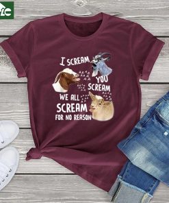 I scream You Scream We All Scream For No Reason ShirtTopsFunny-Goat-Scream-vintage-t-shir