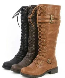 Women’s Lace Up Long BootsBootsSexy-Lace-Up-Knee-High-Boots-Wom