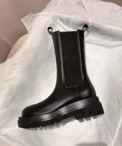 Women’s High Heel PU Leather BootsBootsWomen-Chunky-sHeel-Ankle-Boots-Wo