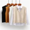 Women’s Short Loose Knitted SweaterTopsWomen-Sweater-Vest-Spring-2021-A
