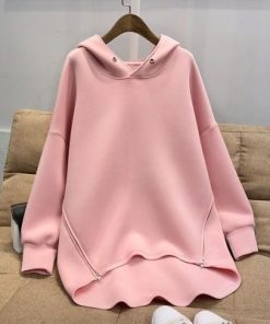 Korean Pullover SweatshirtTopsWomens-Hoodies-Sweatshirt-Autumn