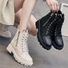 Metal Decor Combat BootsBootsmainimage0Genuine-Leather-Boots-for-Women-Autumn-Early-Winter-Shoes-Thick-Sole-Cow-Leather-Women-Ankle-Boots