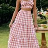 Holiday Two Piece Plaid DressDressesmainimage1Simplee-Holiday-straps-plaid-skirt-set-women-spring-summer-Sexy-keyhole-smock-two-piece-sets-pink-1