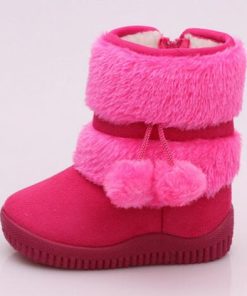 Comfortable Thick Warm Baby BootsBootsmainimage3Girls-Snow-Boots-New-Fashion-Comfortable-Thick-Warm-Kids-Boots-Lobbing-Ball-Thick-Children-Winter-Cute