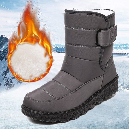 Non-Slip Waterproof Snow BootsBootsvariantimage1Rimocy-Non-Slip-Waterproof-Snow-Boots-for-Women-2021-Thick-Plush-Winter-Ankle-Boots-Woman-Platform