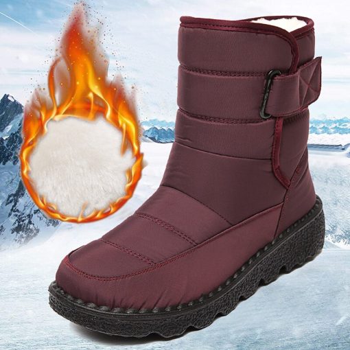 Non-Slip Waterproof Snow BootsBootsvariantimage4Rimocy-Non-Slip-Waterproof-Snow-Boots-for-Women-2021-Thick-Plush-Winter-Ankle-Boots-Woman-Platform