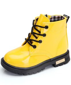 Unisex Kid’s Martin BootBootsvariantimage4Size21-36-Children-Girls-Martin-Boots-PU-Leather-Waterproof-Boots-Winter-Kids-Snow-Boots-Girls-Rubber