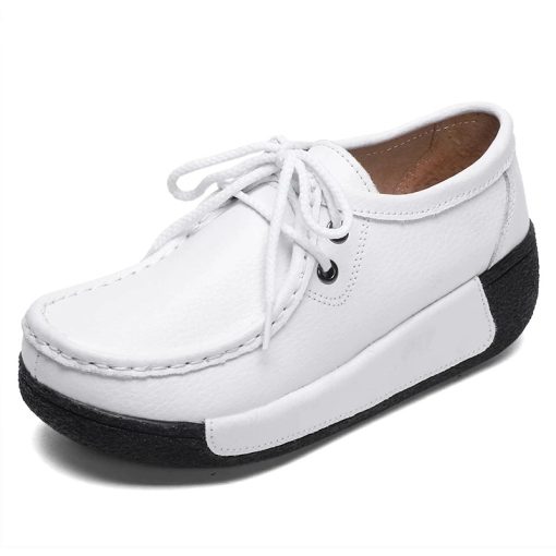Leather Lace-up SneakerShoesWomen-Flats-Comfortable-Loafers3