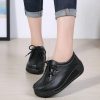 Leather Lace-up SneakerShoesWomen-Flats-Comfortable-Loafers55