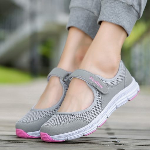 Women’s Light Weight Soft SneakerShoesmainimage0Summer-Breathable-Women-Sneakers-Healthy-Walking-Mary-Jane-Shoes-Sporty-Mesh-Sport-Running-Mother-Gift-Light