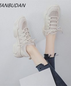 Women’s Mesh Breathable Walking SneakerShoesmainimage1JIANBUDAN-summer-Chunky-Sneakers-Height-Increasing-Women-s-shoes-Mesh-breathable-walking-sneakers-Girls-casual-shoes
