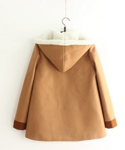 Women’s Woolen Cute Hooded CoatTopsmainimage1Japanese-Soft-Sister-Cute-Radish-Embroidered-Women-Woolen-Hooded-Coat-2020-Winter-Casual-Bow-Sweet-Cute
