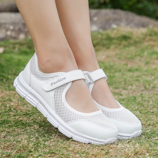 Women’s Light Weight Soft SneakerShoesmainimage3Summer-Breathable-Women-Sneakers-Healthy-Walking-Mary-Jane-Shoes-Sporty-Mesh-Sport-Running-Mother-Gift-Light