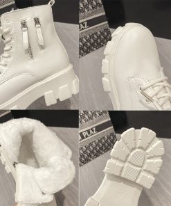 Women’s Fur Plush BootsBootsmainimage4Women-s-White-Ankle-Boots-2021-Ladies-Chunky-Winter-Boot-Female-Shoes-Black-Platform-Combat-Boots