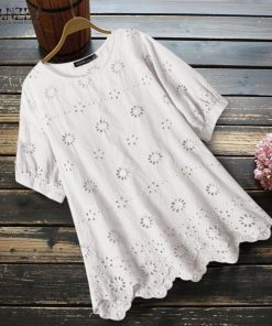 Women’s Lace Embroidery BlouseTopsvariantimage1Stylish-Summer-Lace-Tops-ZANZEA-2021-Women-Embroidery-Blouses-Short-Sleeve-Blusas-Female-Casual-O-neck