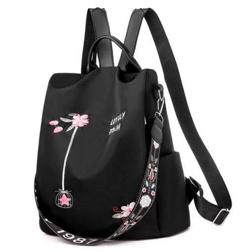 Embroidered Anti-Theft Backpack -BagsHandbags2021-Waterproof-Oxford-Women-Bac