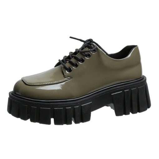 Women’s Thick Sole Leather ShoesBoots2022-Women-Platform-Sneakers-Sho