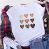 Women’s Heart Print Cotton Shirts-TeesTops202X2-Summer-T-Shirt-100-Cotton-W