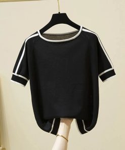 Women’s Cute Tees-ShirtsTopsCamisetas-Mujer-2021-Thin-Knitte