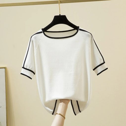 Women’s Cute Tees-ShirtsTopsCamisetas.-Mujer-2021-Thin-Knitte