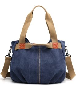 Large Capacity Leisure Shoulder BagsHandbagsCanvas-Hobos-aBag-Women-Handbags