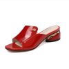 Soft Leather Flipflop SandalsComemore-Red-Sexy-Pu-Soft-Leathe
