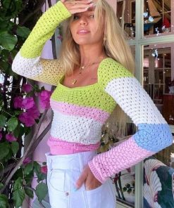 Casual Knitted Crop TopsTopsFSDA-Knitted-Long-Sleeve-Crop-To