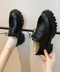 Women’s Thick Sole Leather ShoeShoesKad-n-kal-vvn-taban-izmeler-sonbah