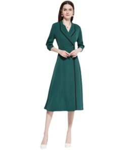 Long Sleeve Formal V-neck DressDressesNew-Arrival-Formal-Office-Lady-D1