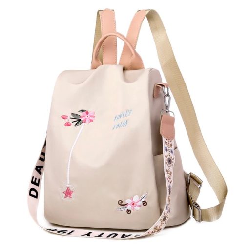 Embroidered Anti-Theft Backpack -BagsHandbagsWaterproof-Oxford-Women-Bac