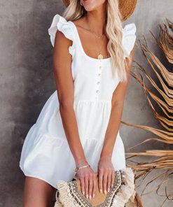 Sexy White and Black JumpsuitsDressesmainimage0Sexy-Backless-White-Pleated-Patchwork-Short-Sleeve-Women-s-Jumpsuit-Casual-Loose-Rompers-Summer-Sweet-Beach
