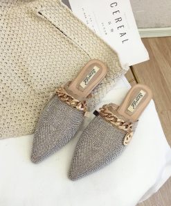 Women’a Mule Luxury Sandal-SlipperShoesmainimage1Women-Mules-Luxury-Flats-Fashion-Loafers-Designer-Shoes-Summer-Slippers-Pointed-Toe-Slides-Slip-on-Wedding