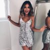Silver Sequined Backless Sexy Dress – Silvermainimage3Deep-V-Neck-Autumn-Silver-Sequined-Backless-Sexy-Dress-Women-Off-Shoulder-Mini-Dress-Christmas-Party